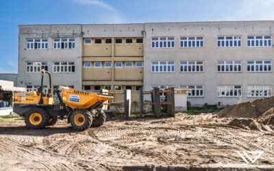 Relacja z budowy: modernizacja budynku Zespołu Szkół nr 5 w Bydgoszczy